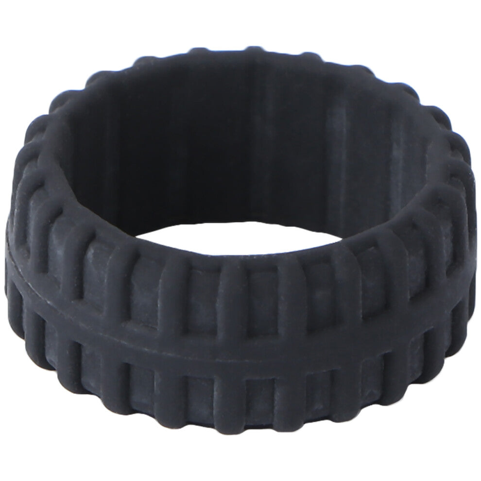 Tire Pattern Silicone Wedding Ring for Men Rubber Sports Bands Outdoor
