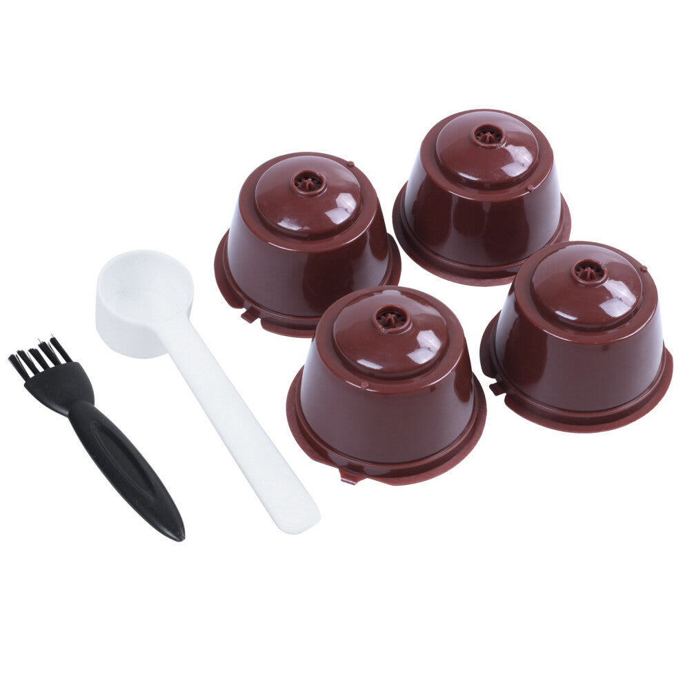 4pcs for Plsatic Refillable Coffee Capsule with Sp