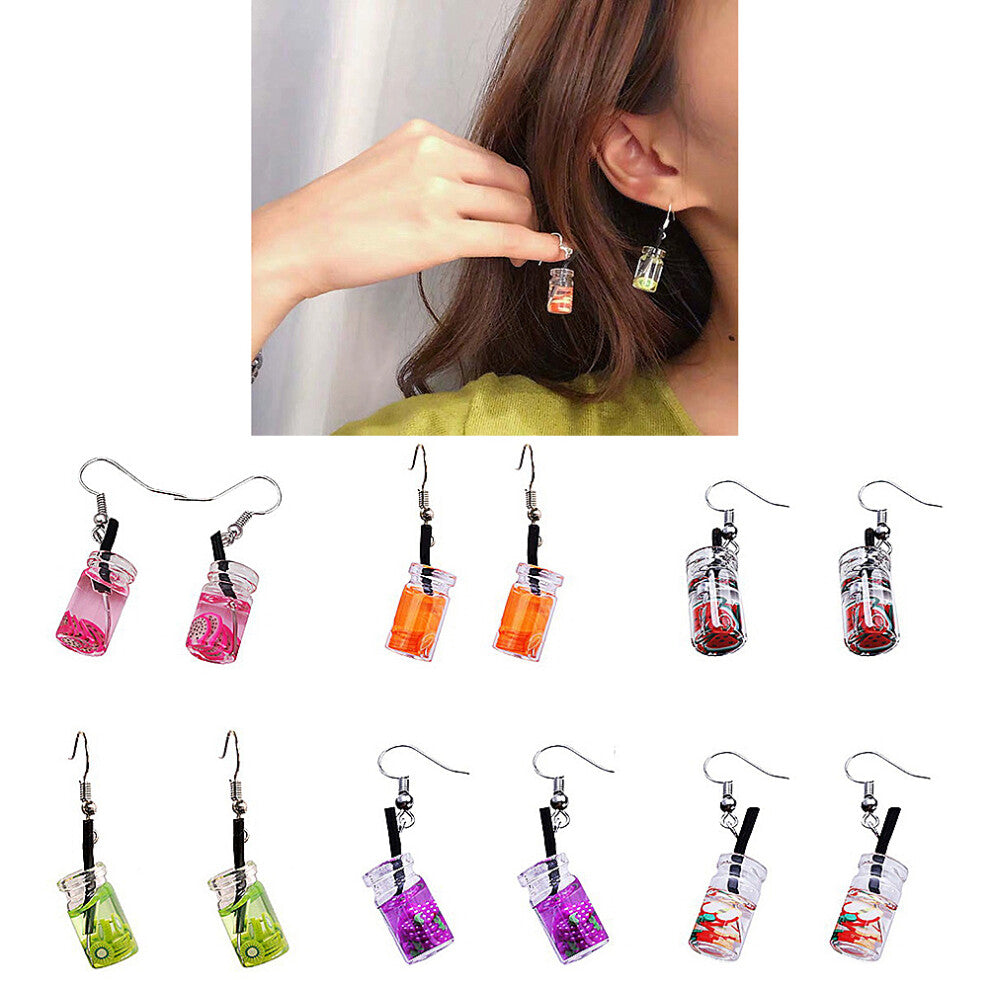 1 Pair Women's Dangle Pearl Earrings Ice Cream Grape Ear Drop