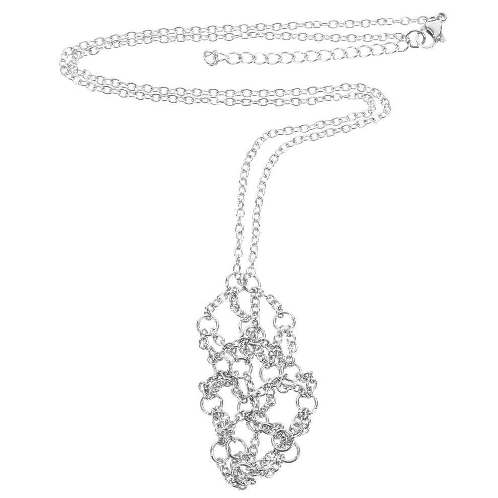 Crystal Holder Metal Necklace DIY Jewelry Hanging Cage Metal