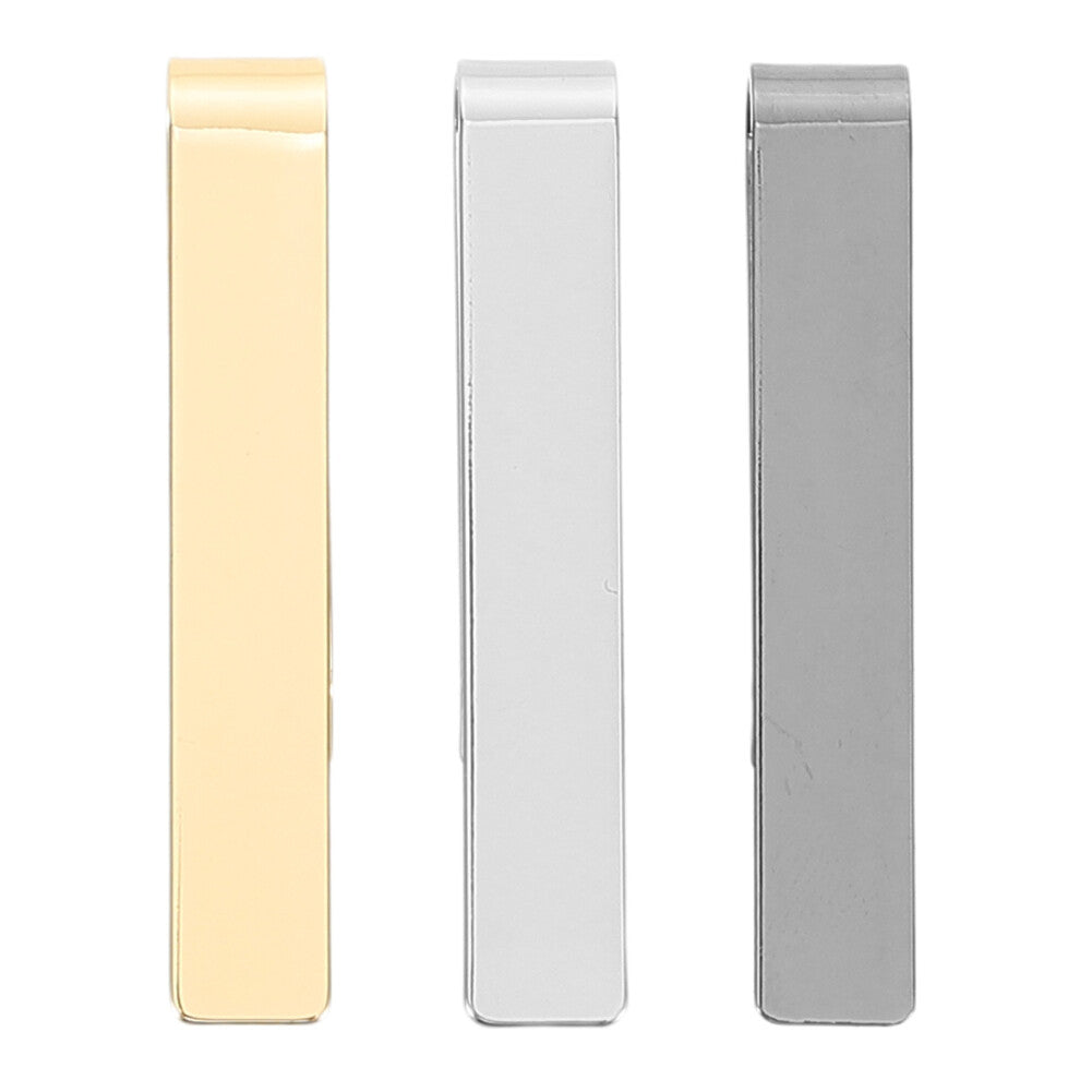 3 Pcs Stainless Steel Tie Clip Man 's Shirt Clips Holders for Clothing
