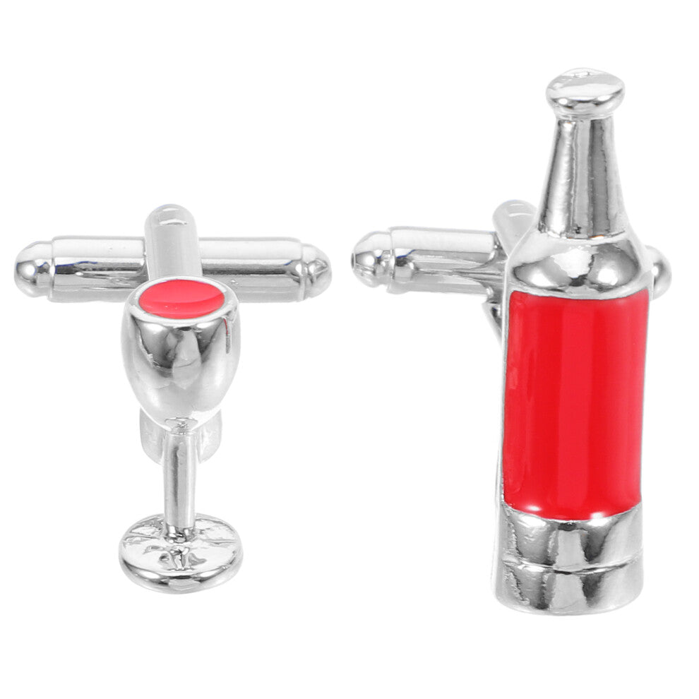 1 Pair Whiskey Bottle Funny Cufflinks Kawaii Bottle Cufflink