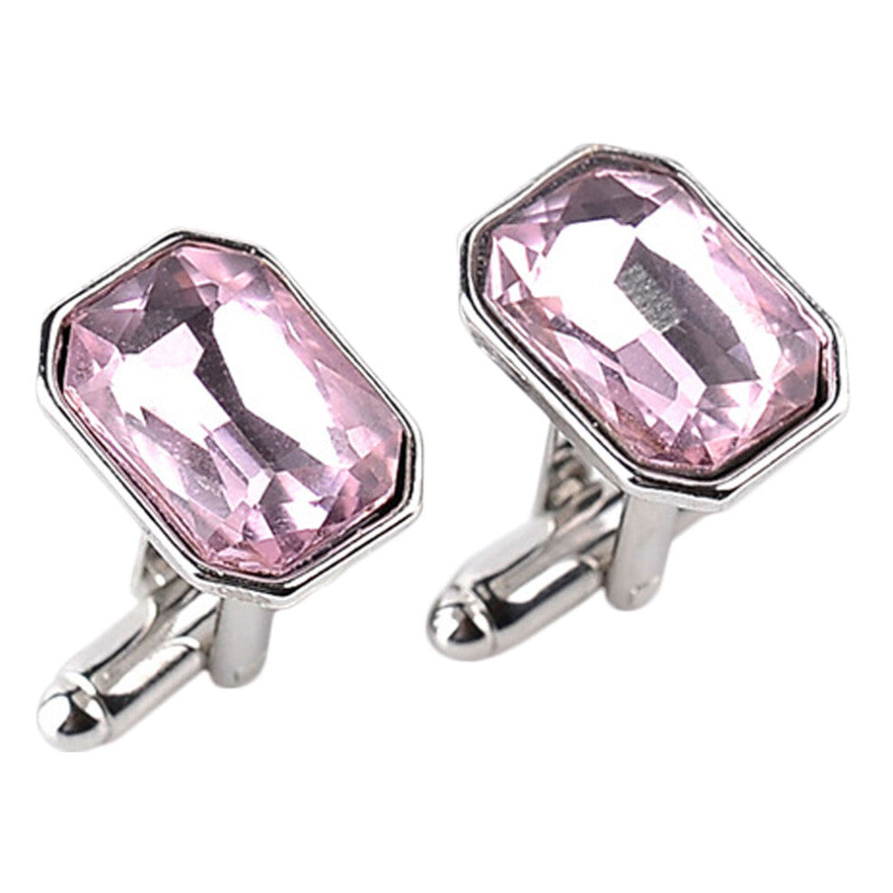 1 Pair of Fashionable Rhinestone Cufflinks Shirt Accessories