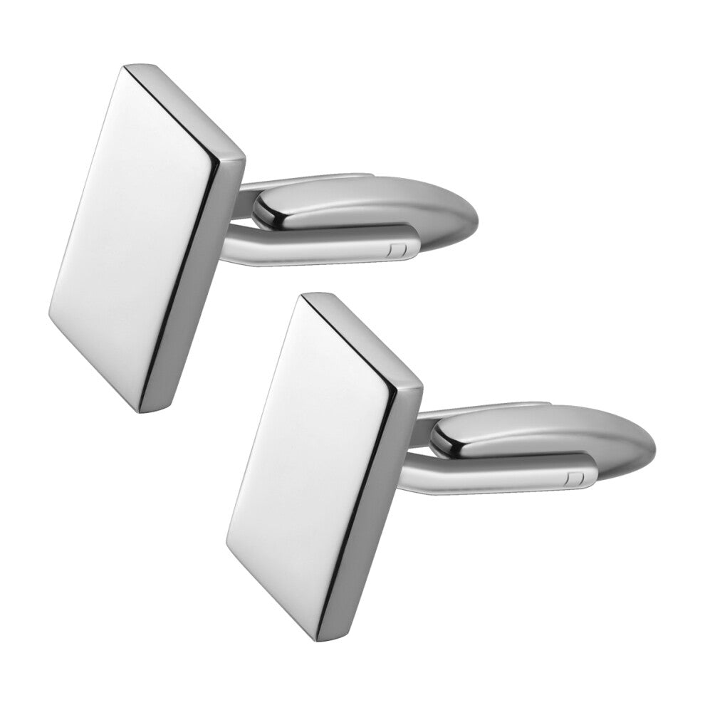 TinkSky 2pcs Men's Silver Cufflinks Sleeves Buttons