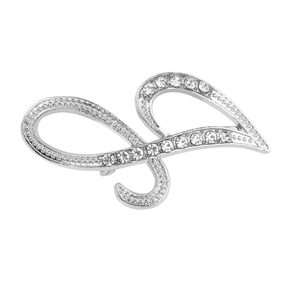 Alloy Metal Initial Letter Brooch J Breastpin for Shirts and Blouses