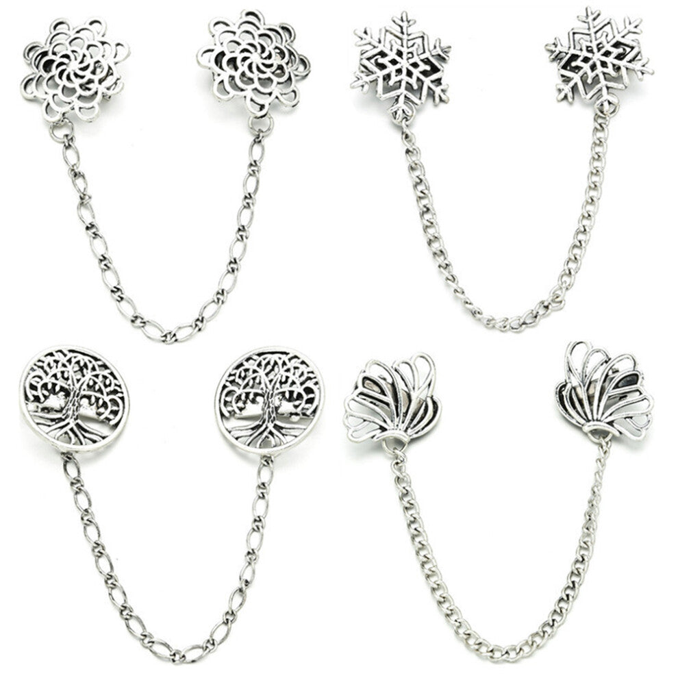 4Pcs Decorative Delicate Metal Scarf Clips Cardigan Clips