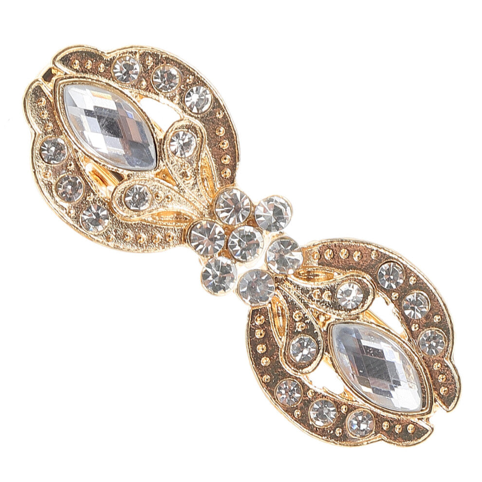 Scarf Buckle Travel Miss Cardigan Collar Brooch Clip Floral Button