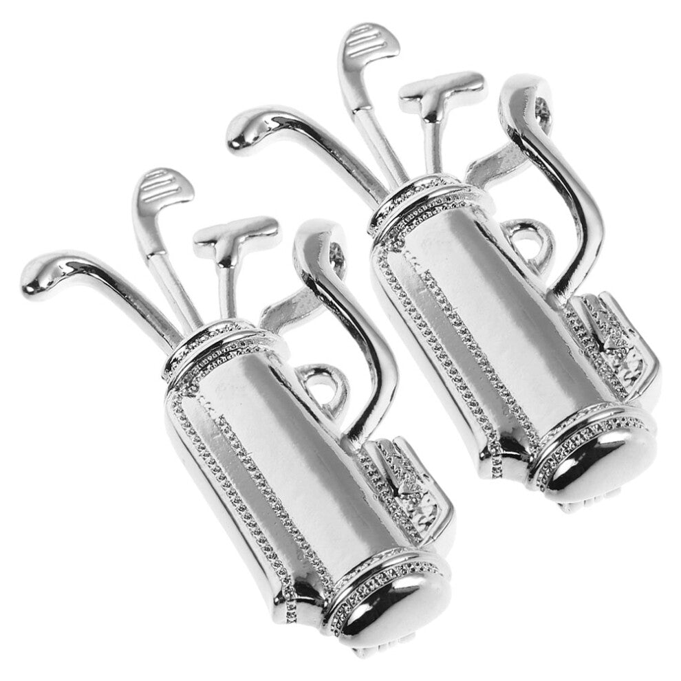 2 Pcs Ladies Headband Bookcase Hinges Golf Racket Brooch Men Women