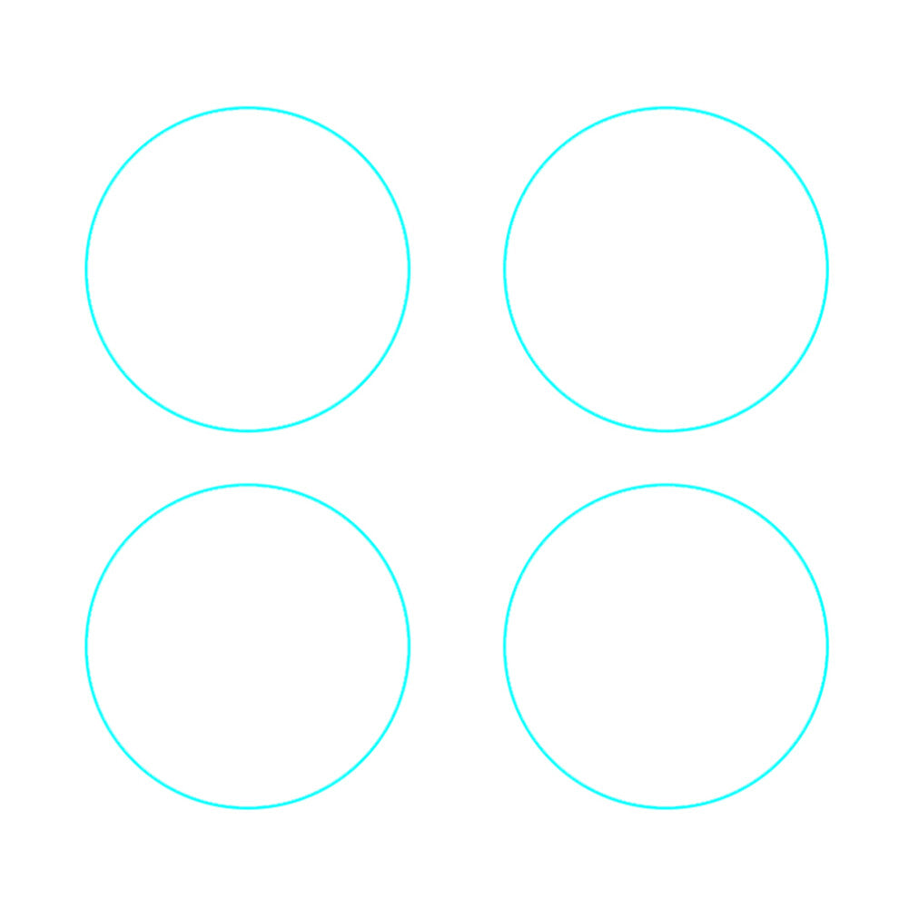 4 PCS Tempered Glass Film Round Watch Screen Protector Anti-Shatter