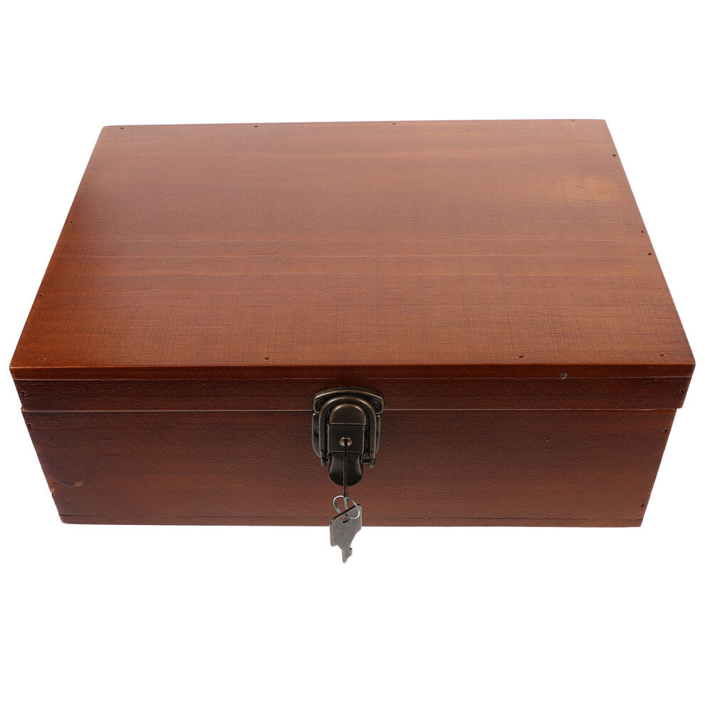 Wooden Jewellery Box Locked Beautiful Keepsake Storage Organizer