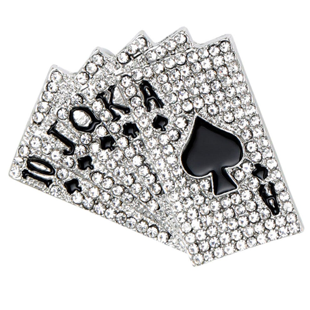 Silver Alloy Brooch Ratchet Belt Tag Chains Dog Necklace Cardigan Clip