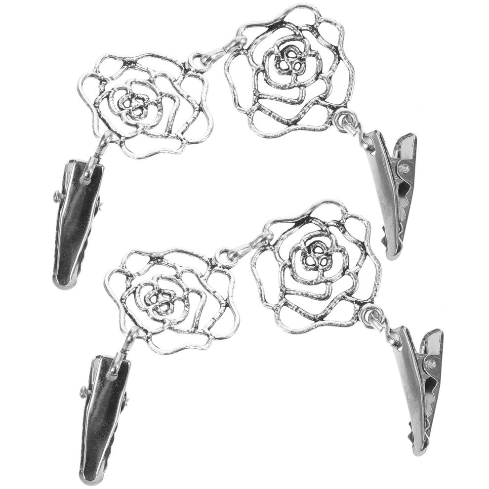 Cardigan Closure Clips Leaf Shape Alloy 2pcs