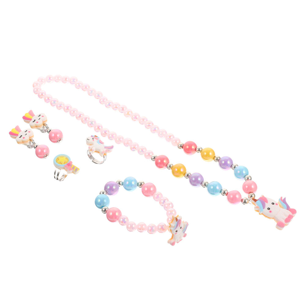 Unicorn Necklace Bracelet Set Toddler Child Girl Jewellery