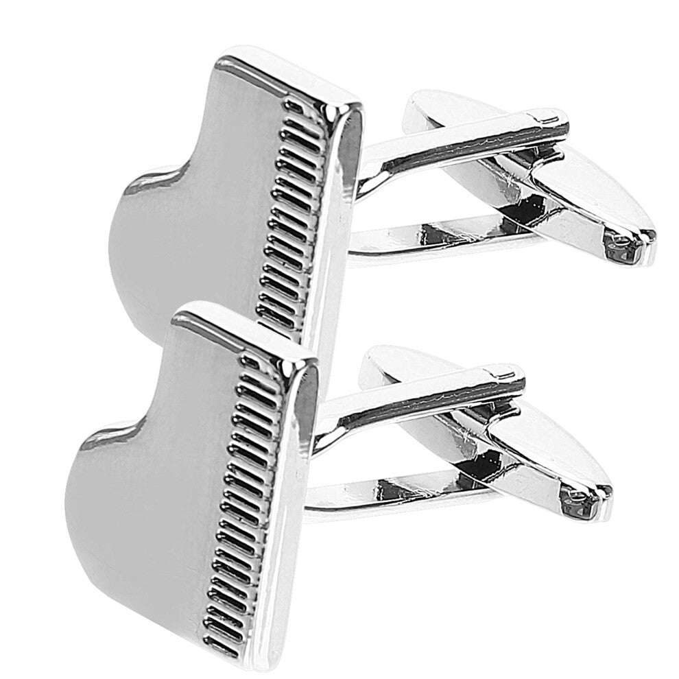 1 Pair Piano Key Cufflinks for Men Accessories Gifts Shirt Suit Alloy
