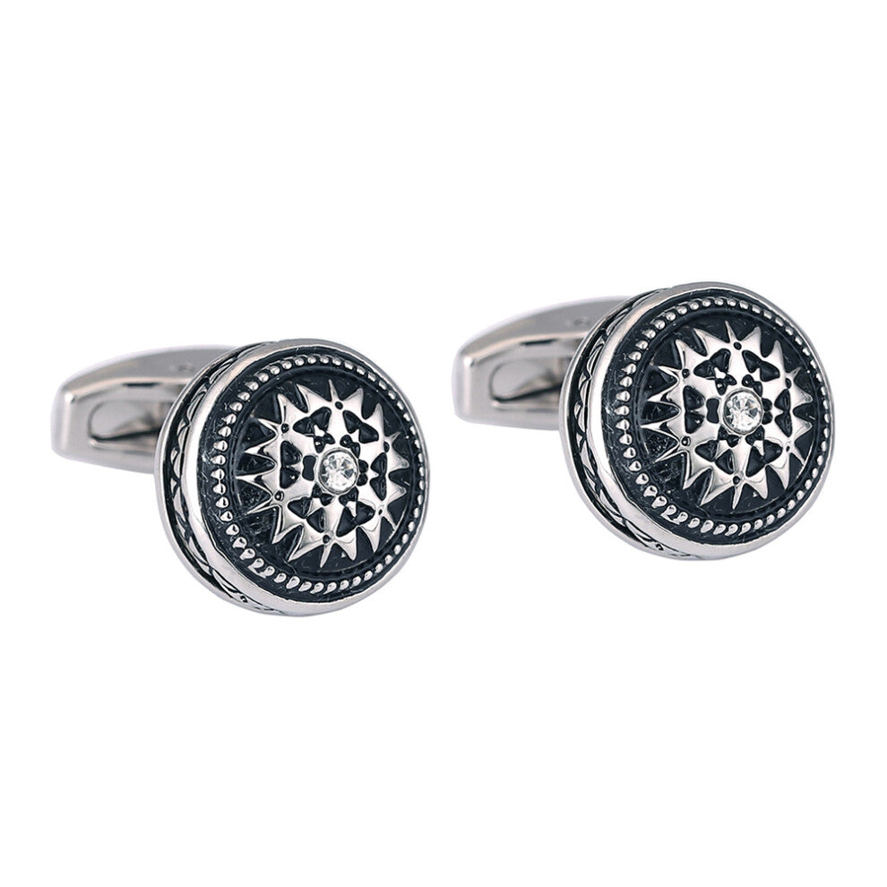 2 Pcs Cufflinks Steampunk Shirt Sleeve Buckle Decorative