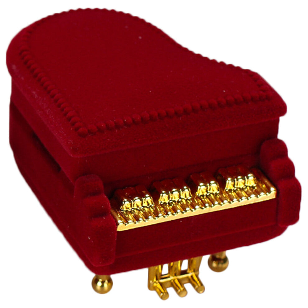 Velvet Organizer Piano Ring Box Gift Engagement Woman's