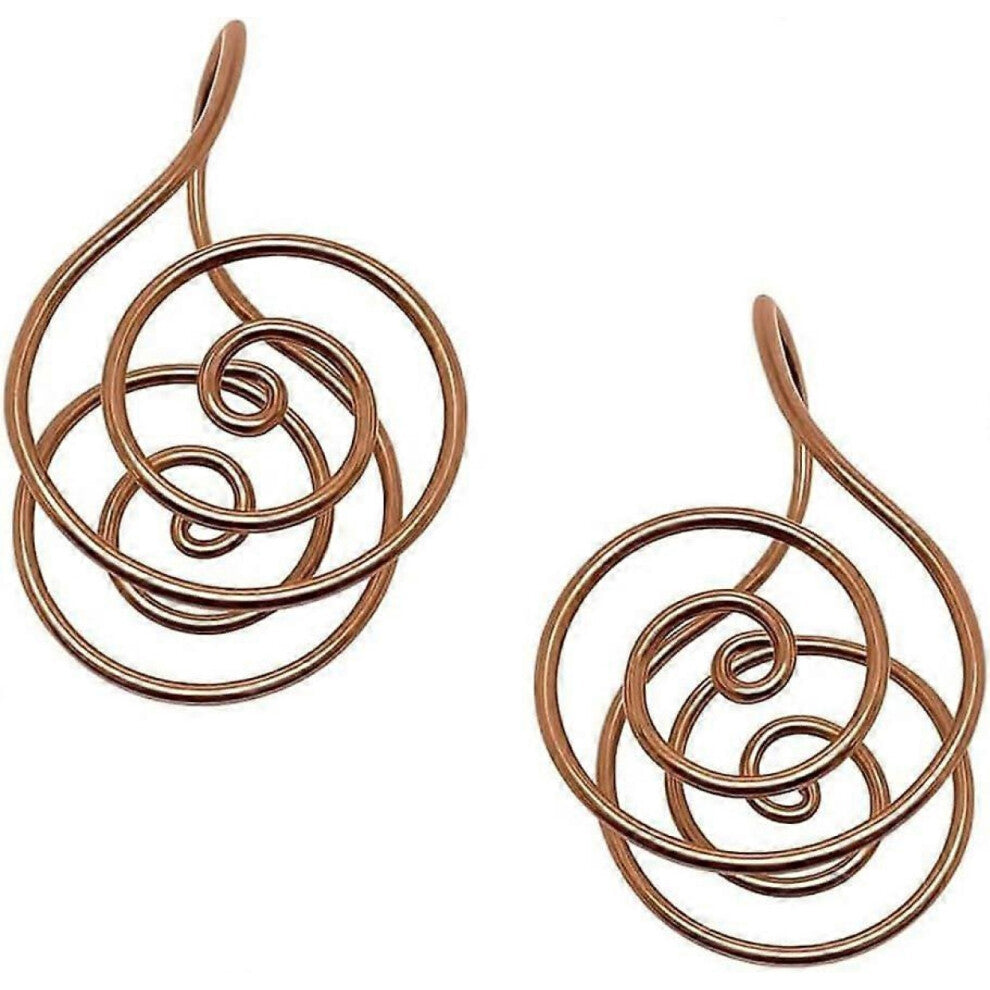 Set of 5 Handmade Copper Reiki Palm Rings. Spiral Cuffs for Meditation, Energy Healing & Crystal Work. No Gemstone