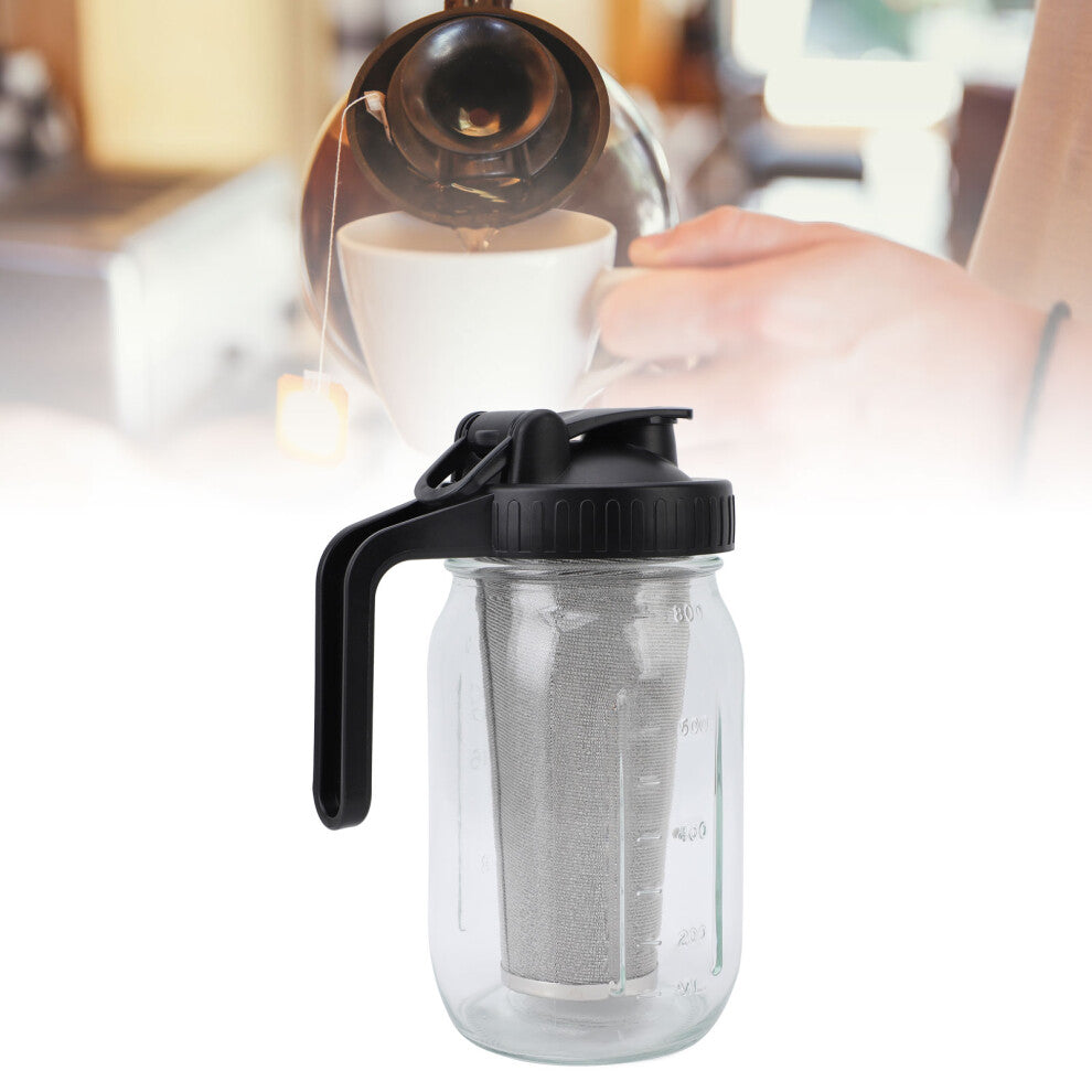 Thick Glass Cold Brew Coffee Maker Jar 1000ml with Stainless Filter