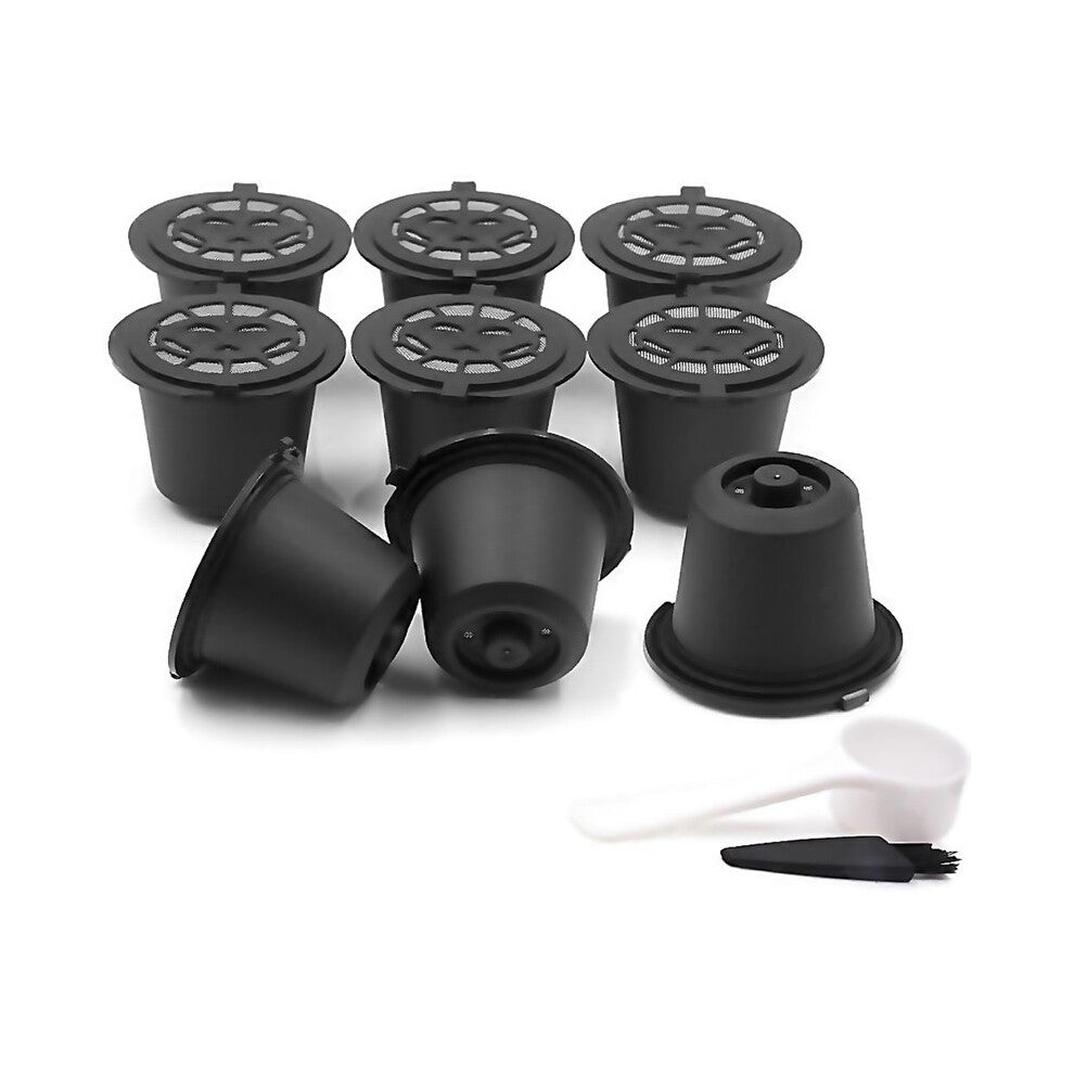 For Coffee Capsule Shell Reusable Filling 9pcs Black