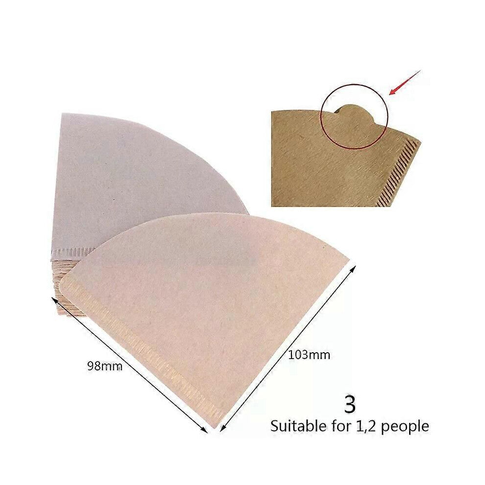 (100pcs) 40-100Pcs Wooden Original Hand Drip Paper Coffee Filter Espresso Coffee Filters