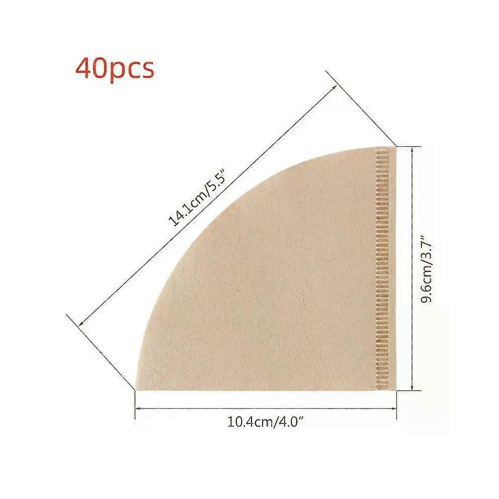 (40pcs) 40-100Pcs Wooden Original Hand Drip Paper Coffee Filter Espresso Coffee Filters