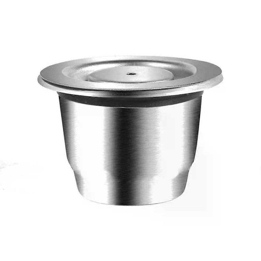 (No Powder Press) Stainless Steel Coffee Capsule Cup with Powder Press for Nespresso Refillable Coffee Maker Filter Coffeeware