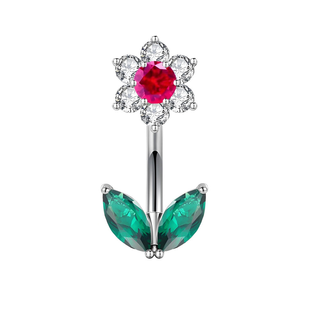 Stainless Steel Belly Button Piercing Ring 14G For Rook Lip Eyebrow Helix Conch Cartilage Jewellery Silver Gold Green