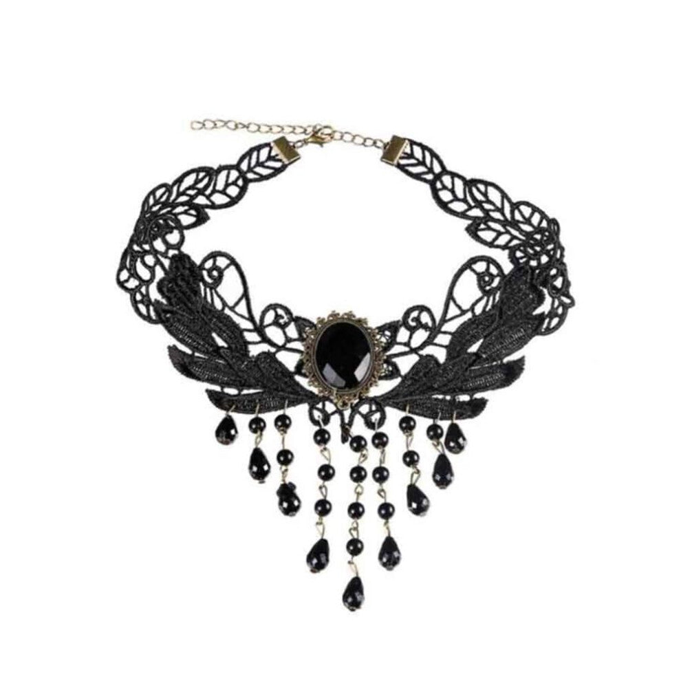 Necklaces Black Lace Crystal Necklace Delicate Collarbone Chain For Women