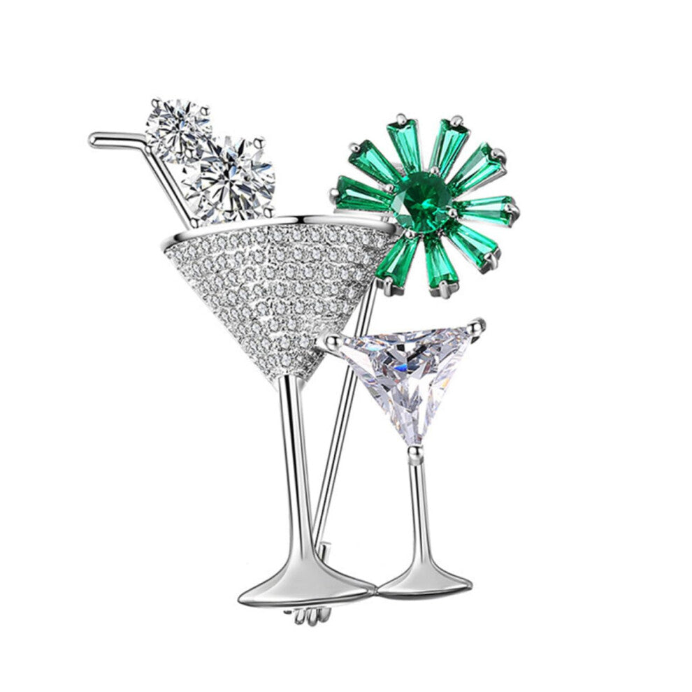 Metal Brooch For Party Pens, Cocktail Accessory, One Piece, Durable Finish, Pen Clip Compatible