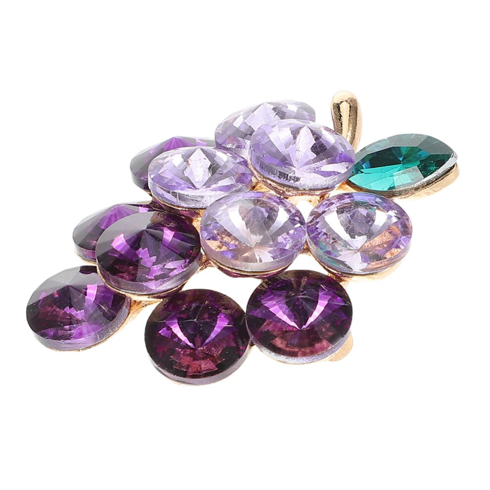 Fruchttraubenbrosche Glitter Pin For Clothing Grapes Cluster Brooch For Jackets And Dresses Satellite Glass