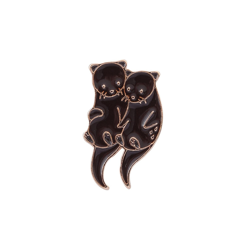 Cartoon-Tier-Otter-Anstecknadel Enamel Otter Pin For Women Backpack Hat Jacket Accessory Otter Badge Gift For Kids