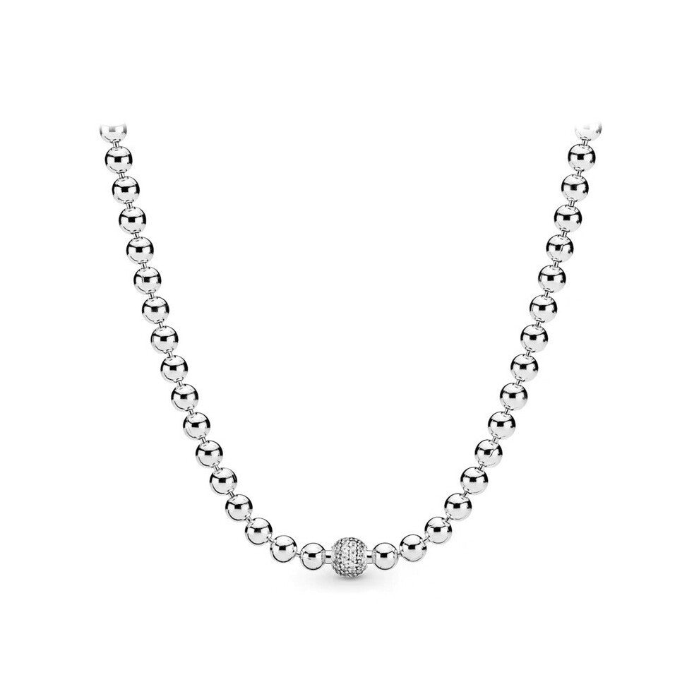 (13, White copper) Silver-plated white copper necklace, heart-shaped snowflake pear-shaped necklace, new best-selling collarbone chain