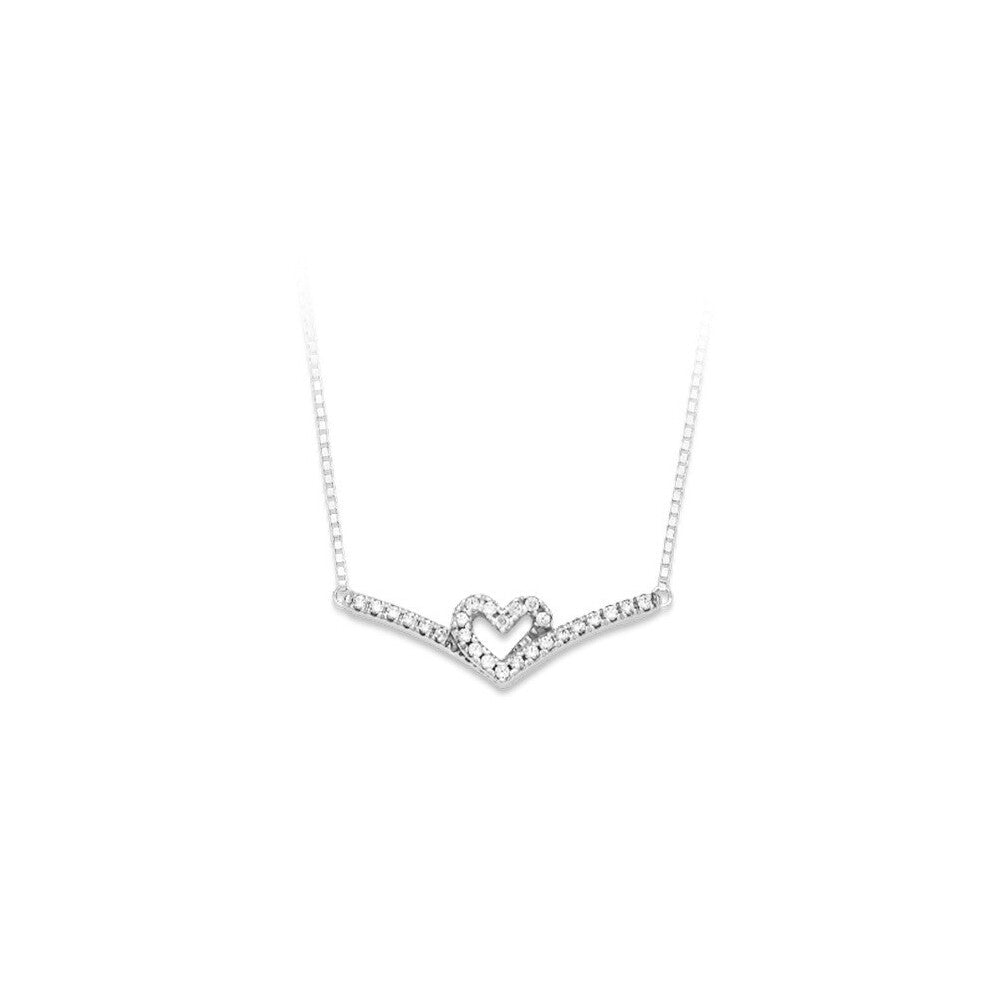 (14, White copper) Silver-plated white copper necklace, heart-shaped snowflake pear-shaped necklace, new best-selling collarbone chain