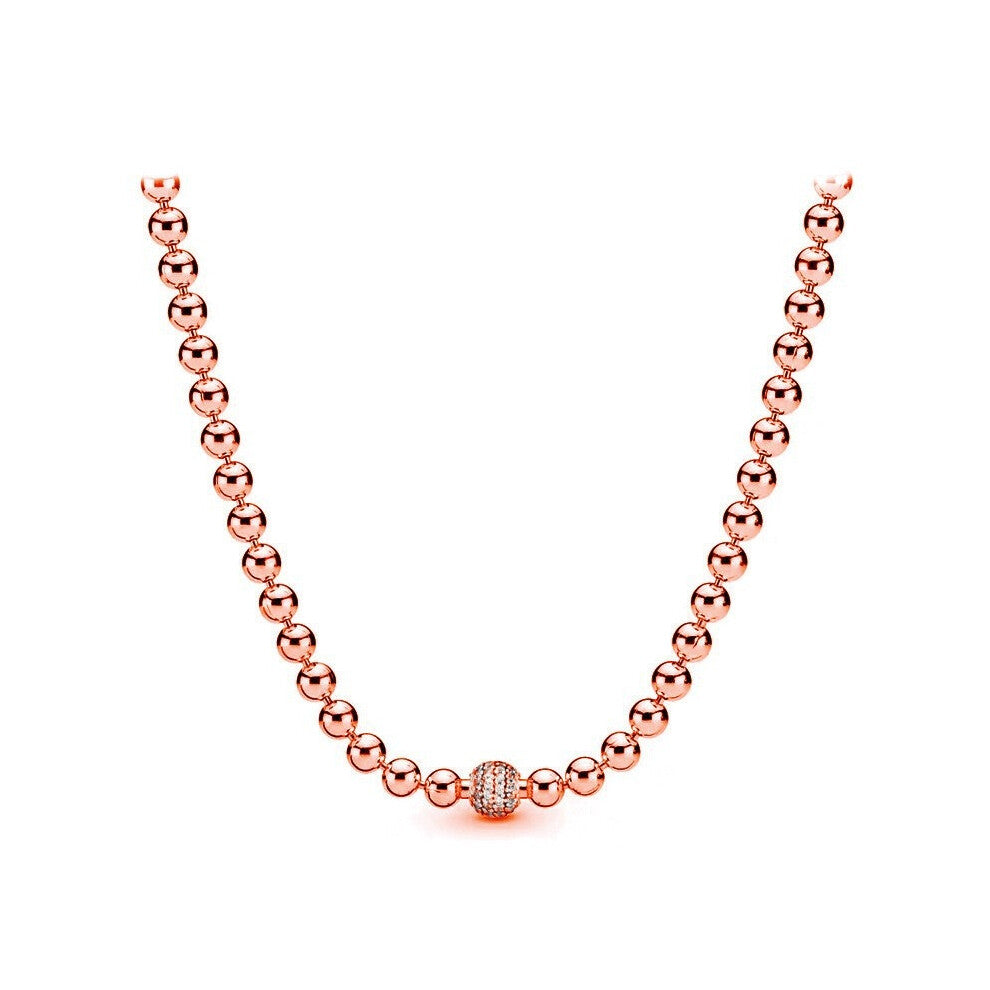 (16, White copper) Silver-plated white copper necklace, heart-shaped snowflake pear-shaped necklace, new best-selling collarbone chain