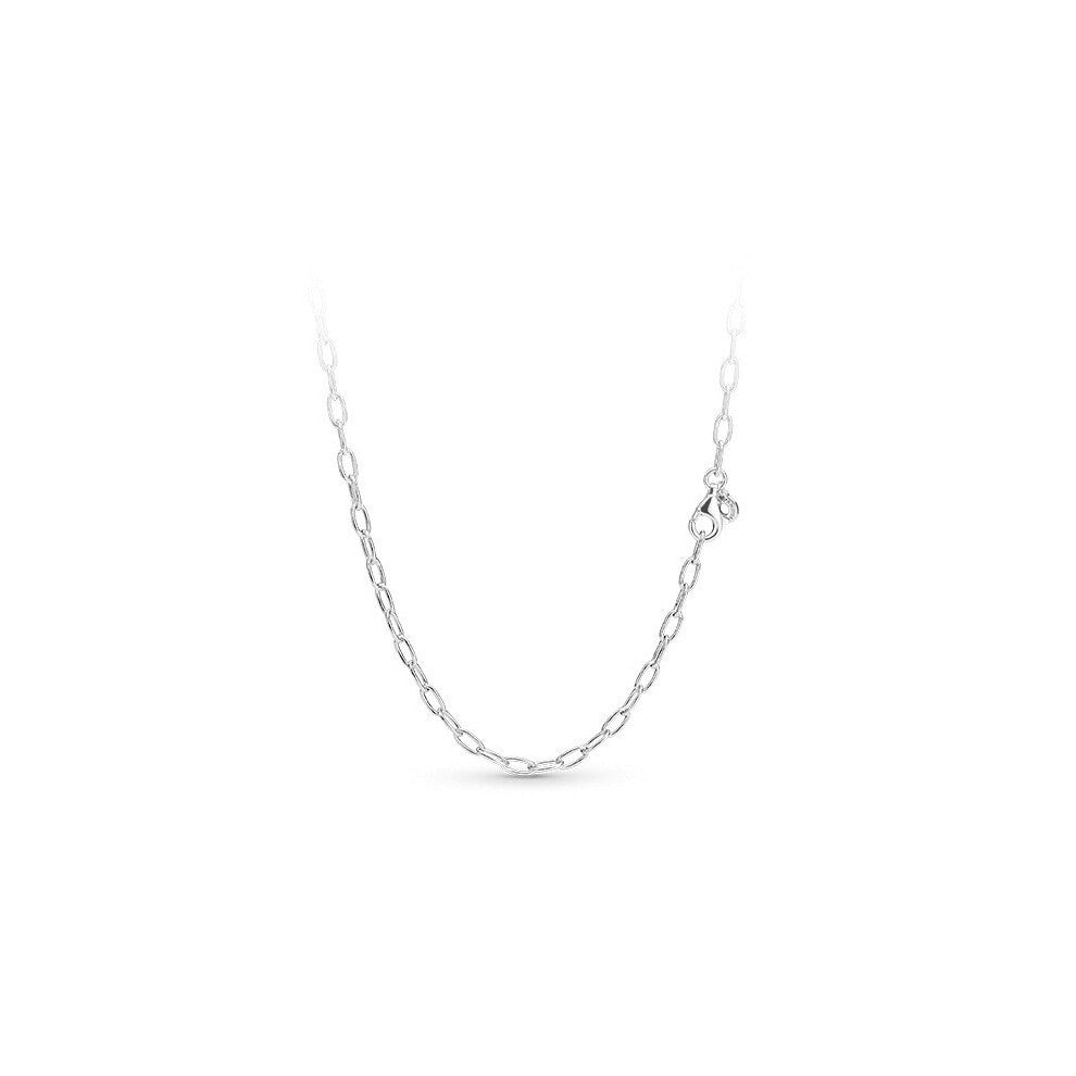 (8, White copper) Silver-plated white copper necklace, heart-shaped snowflake pear-shaped necklace, new best-selling collarbone chain