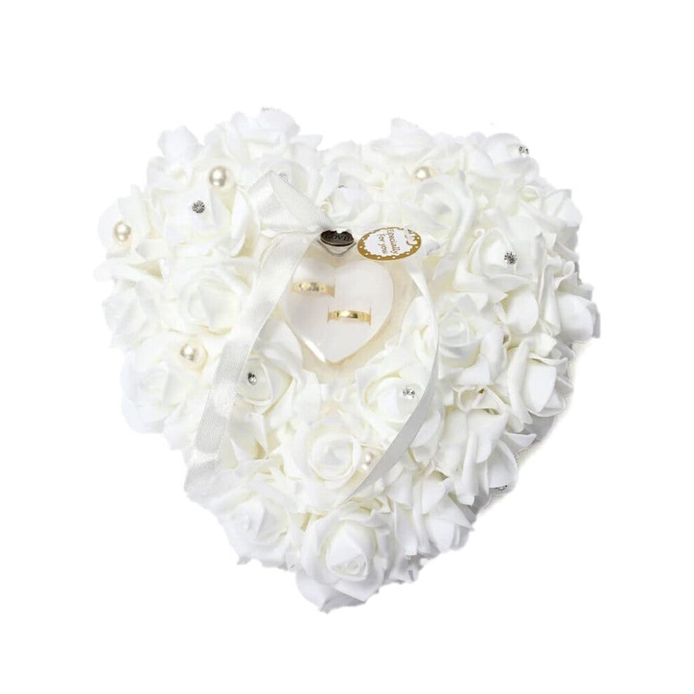 Heart Shaped Flowers Wedding Ring Case Engagement Ring Holder Box Bridal Jewellery Ring Box