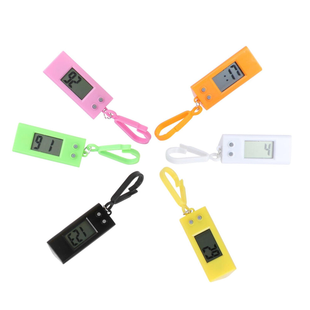 Electronic Pocket Watches Keychain For Learning Watches With Dial Face, Random Color Options, Practical Hanging Loop