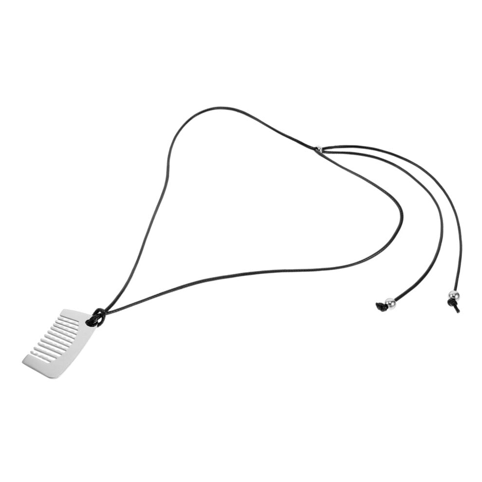 Waxed Cord Necklace For Men, Pendant Cord, Black Waxed Rope, Men's Necklace