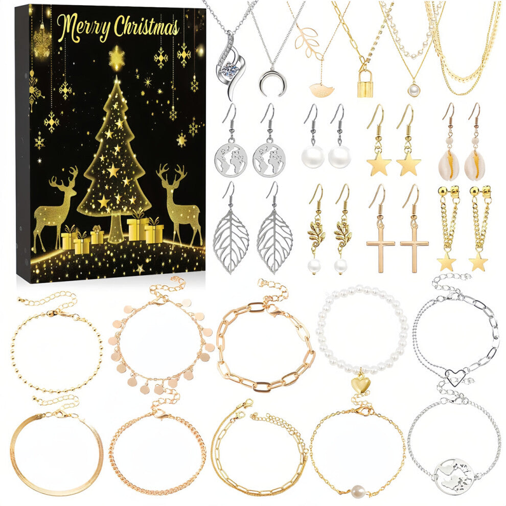 Jewellery Advent 24 Days Calendar Women Teen Girls Jewelry Set Includes A Moissanite Necklace