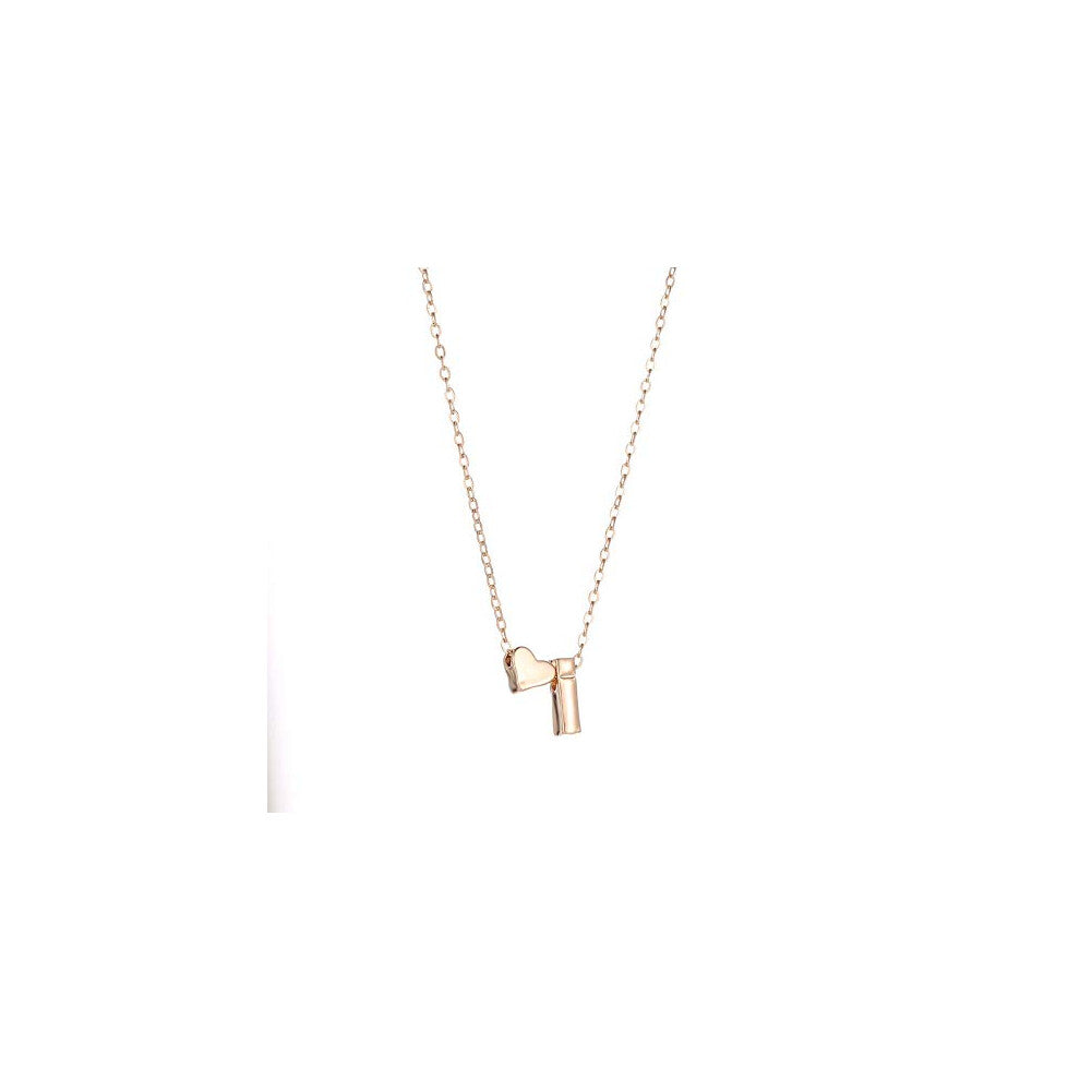 Initial Necklace Heart Pendant Letter Name Gold Colour Silver Colour Women Choker Style Jewellery Gift