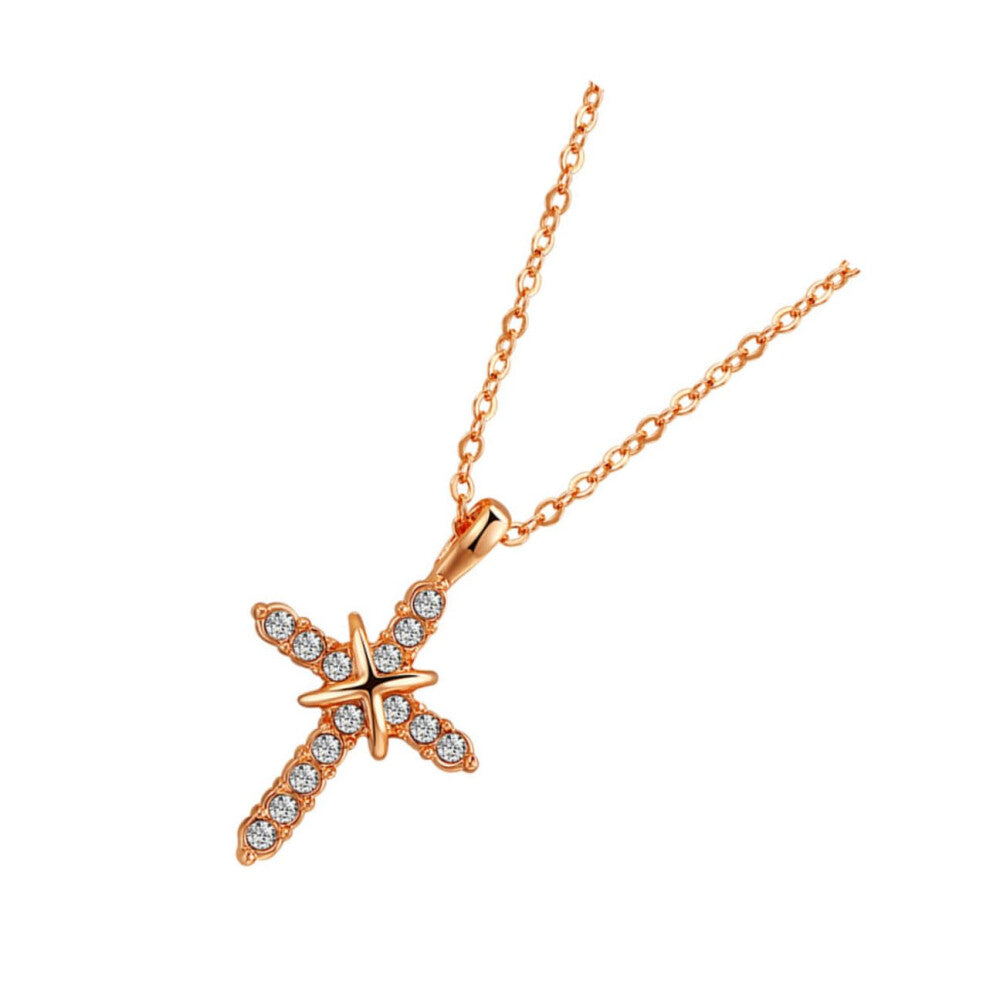 Pendant Necklace For Women Delicate Cross Pendant With Collarbone Chain Clasp Jewelry