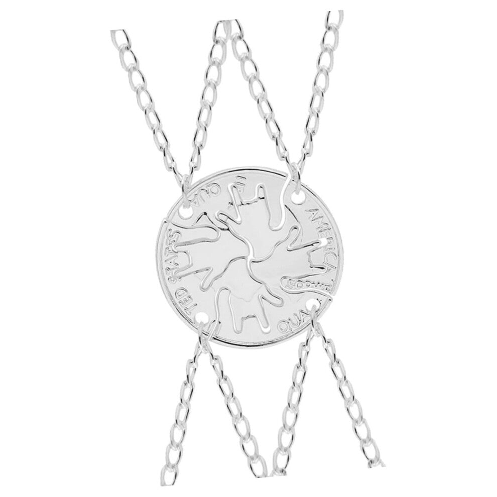 4-Piece Necklace with Stitching Delicate Metal Choker Necklace For Women Girlfriends No Gemstone Girls Trendy Jewellery