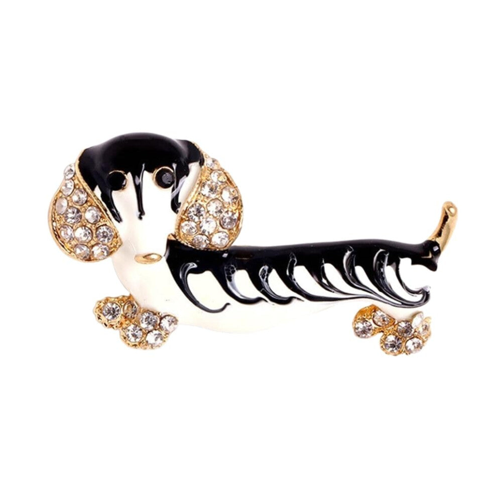 Viennese Dog Brooch Pin - Metal Lapel Pin Charm for Dog Lovers, Pet Owner Gift, Jacket Accessory, Classic Viennese Style