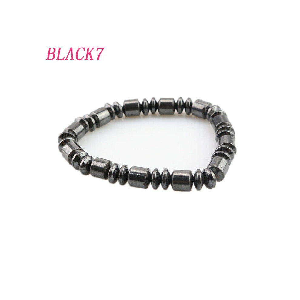 (Black7) Care Health Magnetic Therapy Bracelet Antifatigue Weight Loss Slimming Bracelet