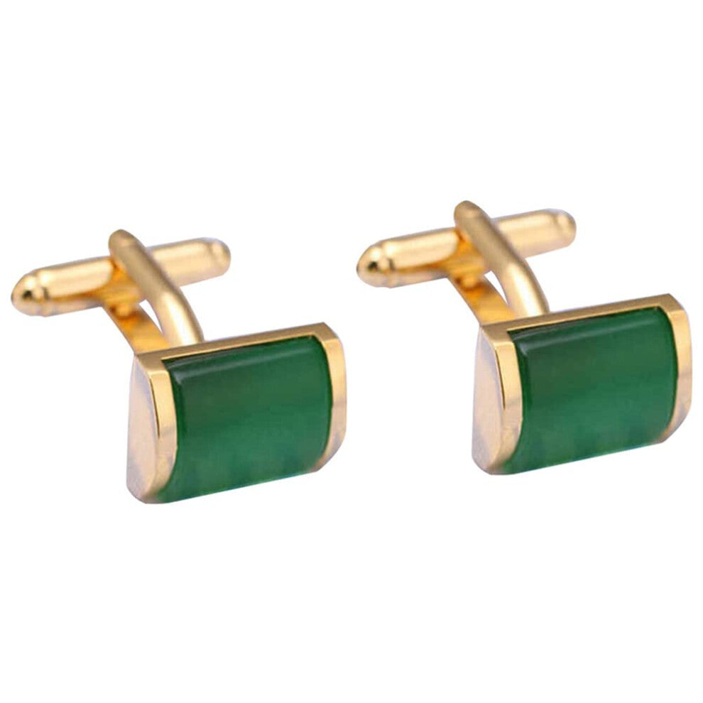 Cufflinks for Men's Dress Shirts, French Cufflinks, Gold Opal Cufflinks, Elegant Formal Accessories