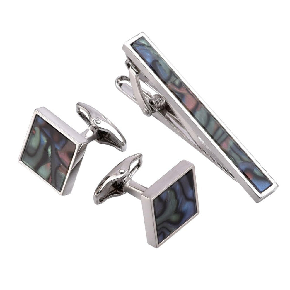 Bindeclip Herrenmanschettenlink Binding Clip Set Black Metal Cufflinks Brooch Buckle for Men