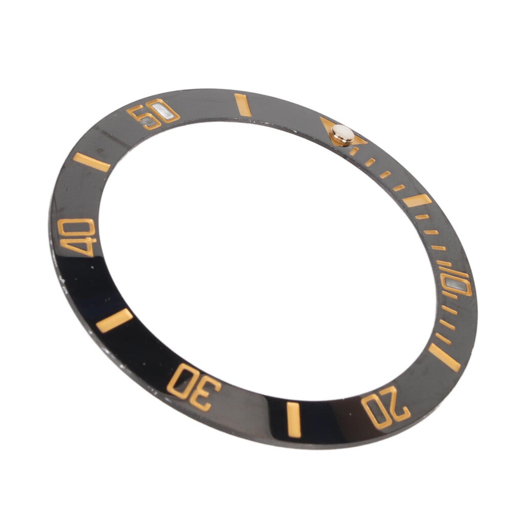 Premium 40mm Black Ceramic Watch Bezel Insert - Gold Markers Scratch-Resistant