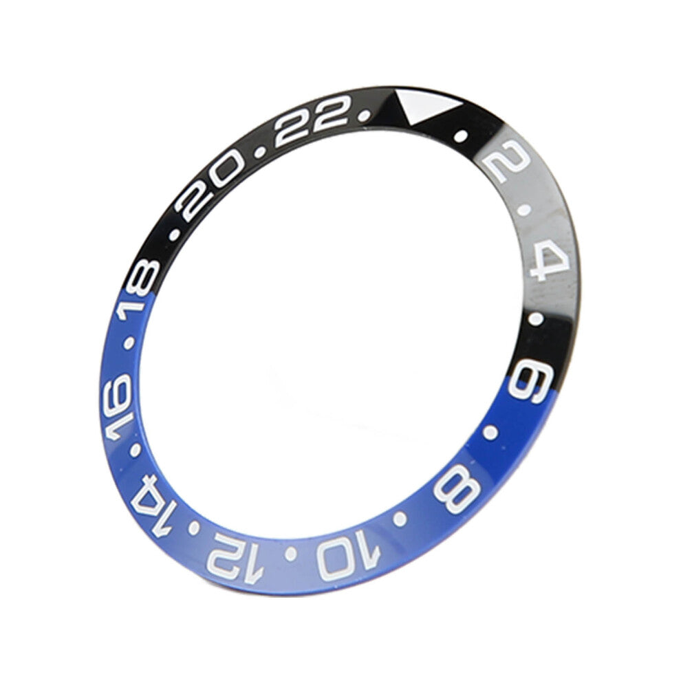 Ceramic GMT Bezel Insert for Watches 38mm Black Blue Easy Fit