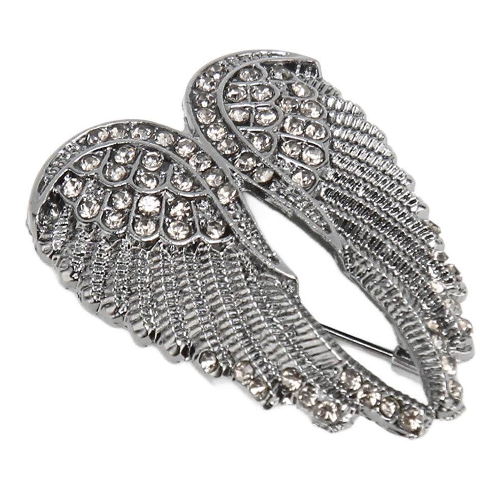 Handcrafted Angel Wing Brooch Elegant Crystal Design for Coats & Blouses