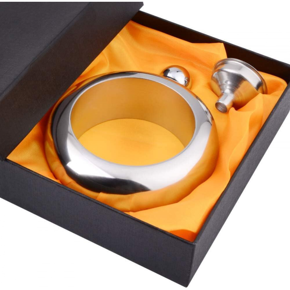 Liquor Flask For Women With Funnel-stainless Teel Bangle Brlet Flask Wrist Jewelry For Women,3854 The Best Gift for a Girl Who Lov